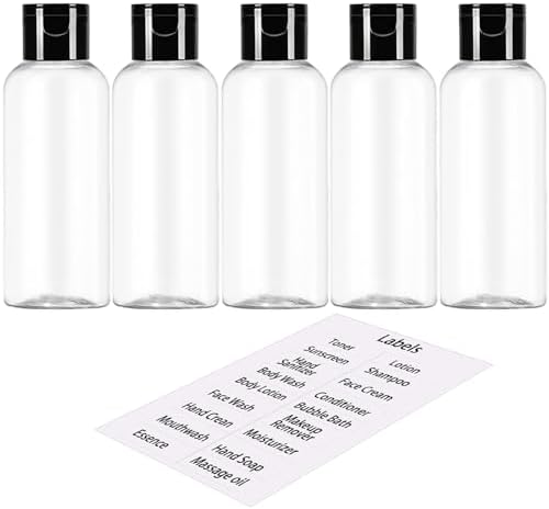DNSEN 5 Pack 3.4 oz Travel Size Bottles by DNSEN
