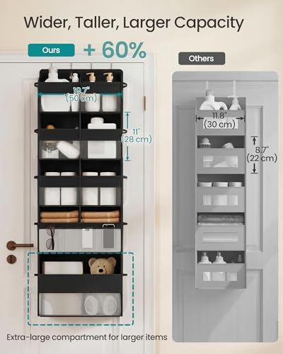 SONGMICS Over-the-Door Organizer, 5 Tier Extra Large of 9 Compartments - Image 3