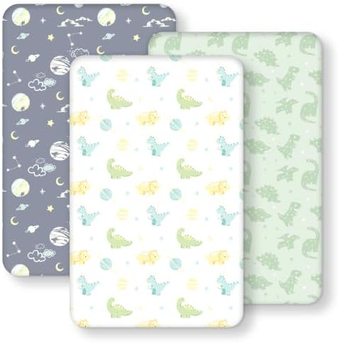 Baby Bedside Bassinet Sheets Fitted, 33”x20” Compatible by FIEMOL