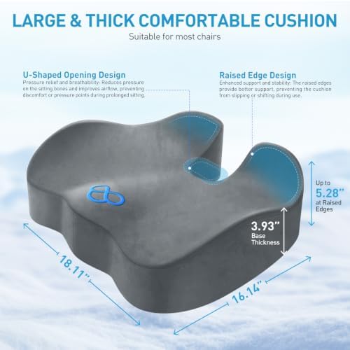 BlissTrends Thick Seat Cushion for Office Chair & Car Seat - Image 2