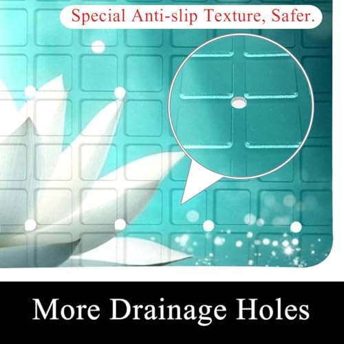 Bathtub Mat Non Slip 26.8x15.1 Inch, Machine Washable Shower Mats - Image 2
