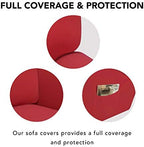 PureFit Super Stretch Chair Covers Fleece Couch Covers - Image 3