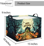 Halloween Basket Cute Baskets for Kids Pumpkin Basket Rectangular Storage Bin - Image 2