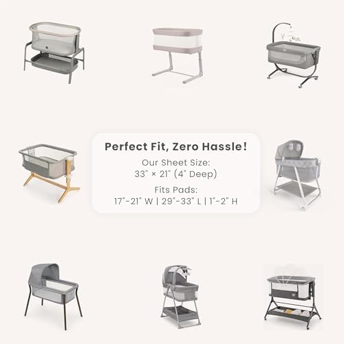 Konssy Muslin Bassinet Sheets for Baby Boys and Girls, 2 Pack - Image 4