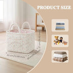 Floral Fabric Storage Basket Car Interior Storage Basket Underwear Sundries - Image 7