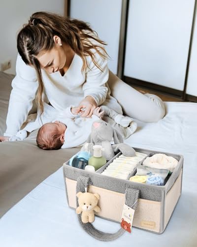 YOSING Diaper Caddy Organizer for Changing Table, Newborn Caddy for Car Travel - Image 6