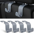 4-Pack Car Headrest Hooks Holds 55lbs Seat Storage Organizer by Amooca