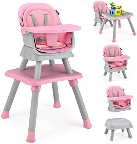 BABY JOY Baby High Chair, 8 in 1 Convertible Highchair by BABYJOY
