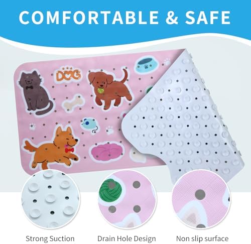 Baby Bath Mat for Tub Non Slip Kids Bathtub Mat Extra Long 40X16 Inch Toddler - Image 4