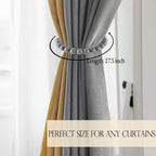 Boho Curtain Tiebacks Magnetic Beaded 2 Pack Light Grey - Image 5