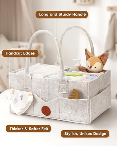 Maliton Felt Diaper Caddy Organizer - Image 3
