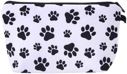 Dog Footprint Makeup Bag Pet Paw Cosmetics Pouch by Sudaporn
