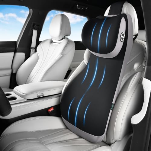 FLORICH Upgraded Car Seat Lumbar Support Pillow and Adjustable Headrest by FLORICH
