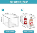 Vtopmart 4 Pack Stackable Clear Pantry Storage Drawers - Image 2