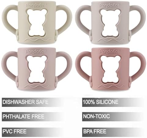 PandaEar 4 Pack Silicone Baby Bottle Handles - Image 3