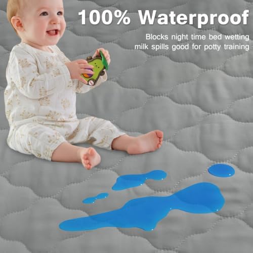 Pack and Play Mattress Pad Protector 2 Pack, Playard Mattress Cover - Image 3