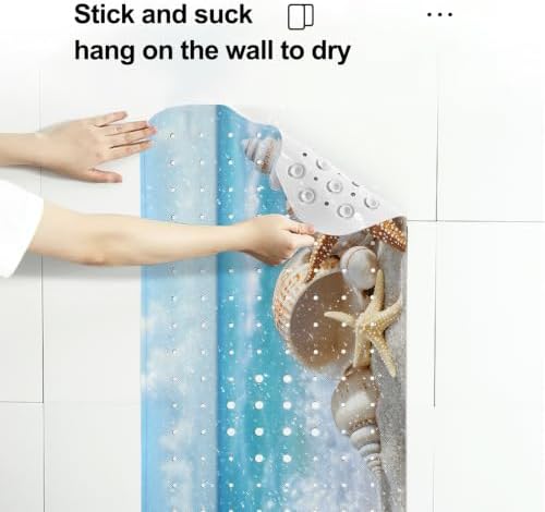 LNOND Summer Beach Bathtub Mat Non Slip, 40 X 16 Inch Tub Mat - Image 5
