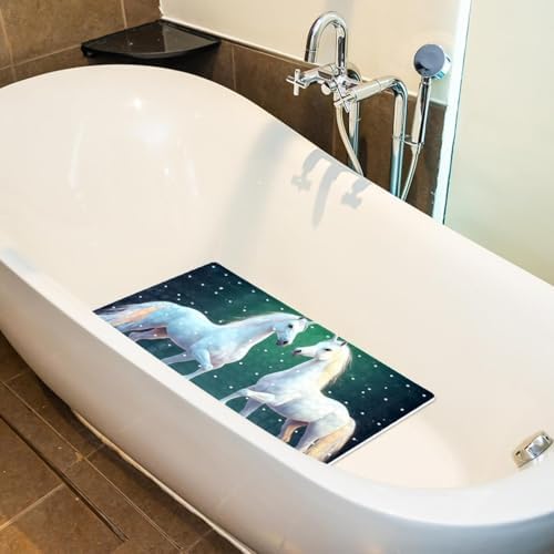 Shower Mat Non Slip 26.8 x 15.1 Inches, Starry House Bathtub Mat Shower Stall - Image 3