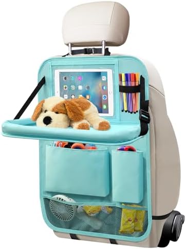 Car Backseat Organizer with Tray, Seat Back Table Holder with 6 Storage Pockets by EtreJeune