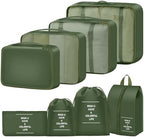 Packing Cubes for Travel 8 Set Luggage Organizer Bags by YEEYAA