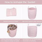 XUANGUO Cotton Rope Laundry Basket Hamper - Image 7