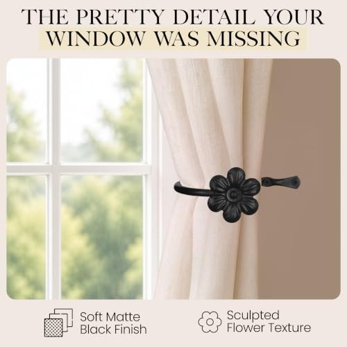 RTZEN Metal Curtain Tiebacks, Drapery Holders - Image 4