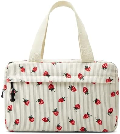 Large Makeup Bag for Women Corduroy Cosmetic bag Make up Bags Zipper Pouch - Image 4