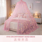 Bollepo Pink Bed Canopy for Girls - Image 2