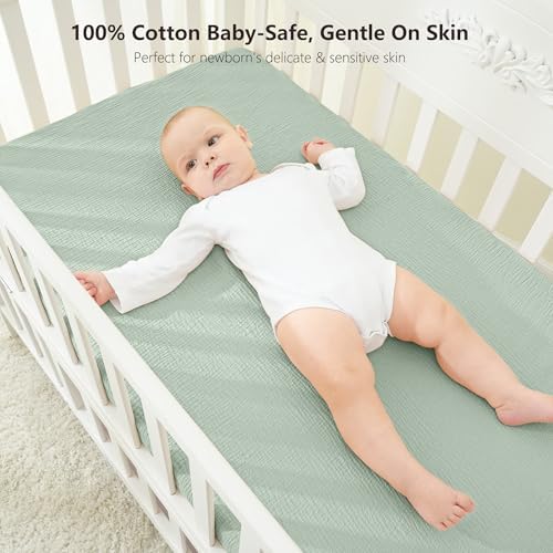 Bearmoss Muslin Crib Sheets - Image 2