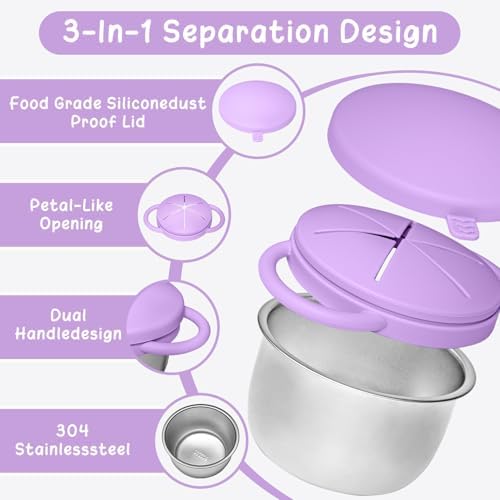 2 Pack Baby Stainless Steel Snack Containers - Image 2