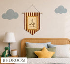 KDHTY Vintage Western Cowboy Goose Nursery Canvas Hanging Pennant Flag Banner - Image 2