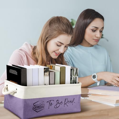 Marsui 1 Pcs TBR Basket Book Storage Bin Bookish Gifts - Image 4