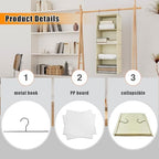 Hanging Closet Organizer 4-Shelf, Oxford Fabric Wardrobe Storage - Image 5