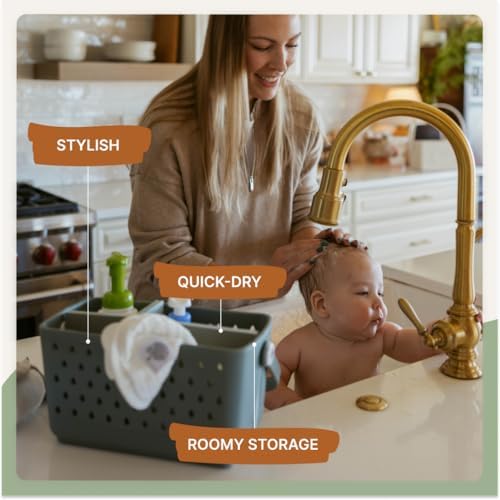 Parker Baby Co. Quick-Dry Bath Caddy Organizer - Image 3