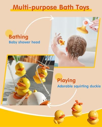 Duckie Baby Bath Shower Head, Toddler Bath Toys - Image 3