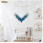 DrCor Ombre Green Boho Macrame Garland Wall Hanging Decor - Image 4