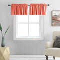 DONREN Coral Salmon Valances for Window-Blackout Valances for Kitchen by DONREN