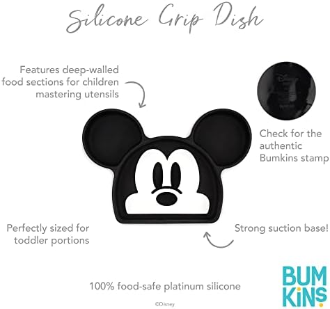 Bumkins Disney Silicone Grip Dish, Suction Plate, Divided Plate, Baby Toddler - Image 5