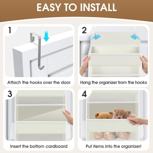 2 Pcs Over The Door Organizer Large Capacity Hanging Storage Room Organizer - Image 3