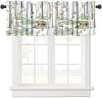 Woodland Animals Valance Curtains, Wild Animals Watercolor Forest Bear Deer Fox - Image 6