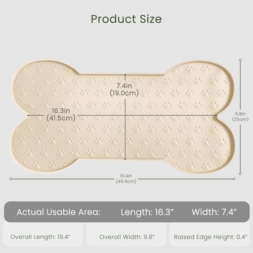 PWTAA Dog Food Mat Anti-Slip Silicone Dog Bowl Mat Thicker Pet Placemat - Image 3