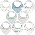 KeaBabies 8pk Organic Baby Bandana Bibs by KeaBabies