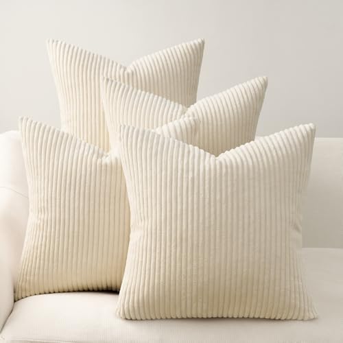 Topfinel Decorative Beige Throw Pillow Covers Cushion Cases, Natural Home Decor by Topfinel