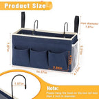Lilithye Bedside Caddy, Bedside Storage Bag Hanging Organizer - Image 3