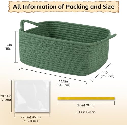 OIAHOMY Woven Basket, Gift Basket Empty - Image 2
