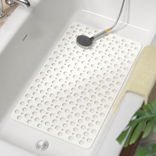 HITSLAM Bathtub Mat Non Slip, 30 x 17 Inch TPE Bath Mat by HITSLAM