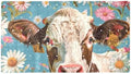 Bathtub Mat Non Slip 26.8x15.1 Inch, Cow Daisies Flower Shower Mat by Anna+Cowper