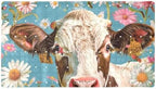 Bathtub Mat Non Slip 26.8x15.1 Inch, Cow Daisies Flower Shower Mat by Anna+Cowper