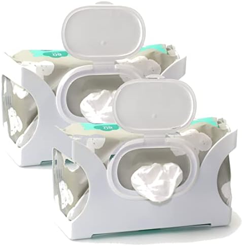 Gadjit Baby Wet Wipe Wall Mounted Dispenser 2 Pk-White by GADJIT