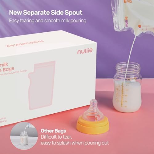 Nuliie 120 Pcs Breastmilk Storage Bags Freezer, 8 OZ Breast Milk Storing Bags - Image 3